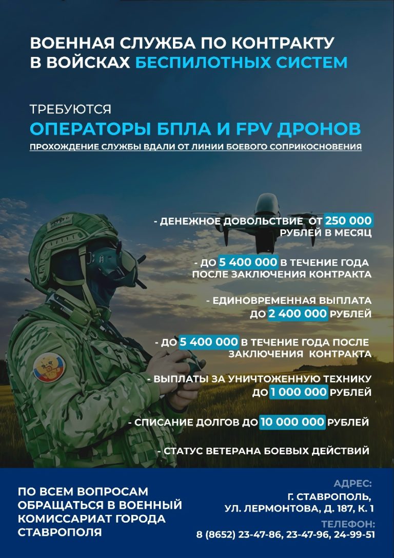 Военная служба в войсках беспилотных систем.